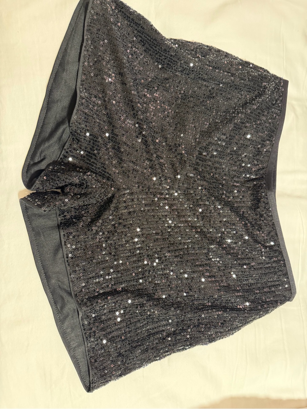 Black Sequin High-Rise Party Shorts Women’s XL New Without Tags